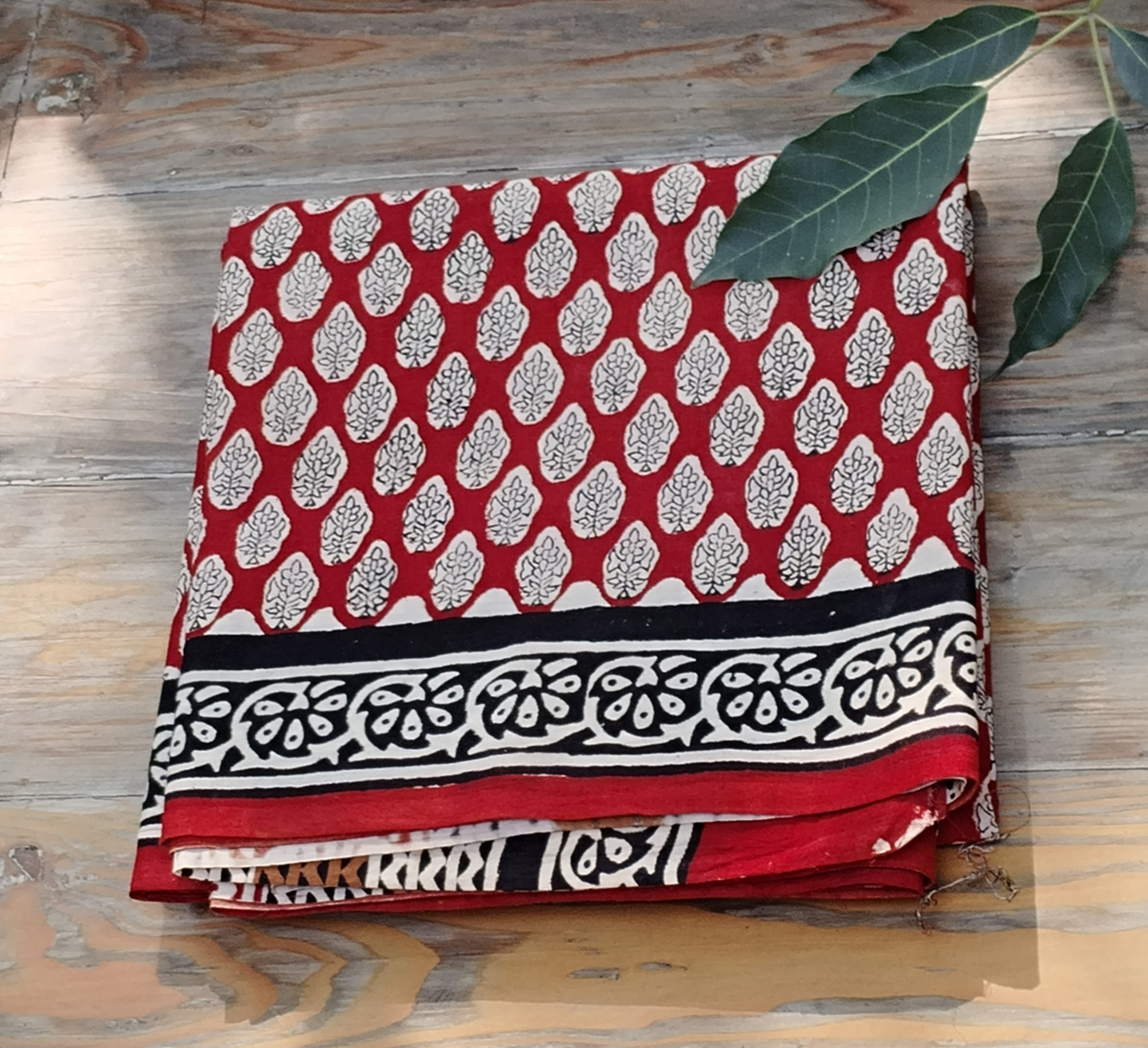 Handblock Print Mul Cotton Saree