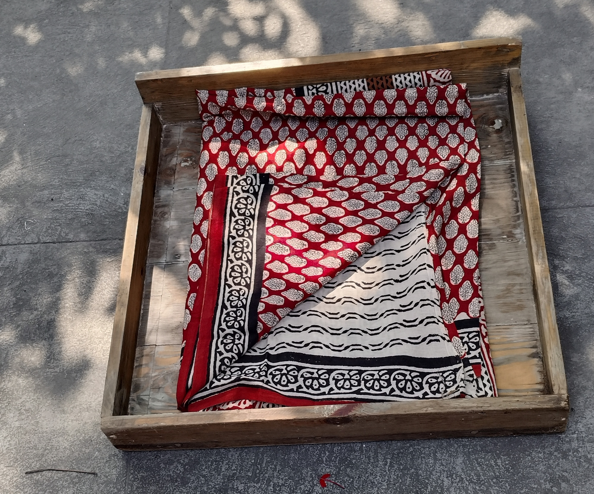 Handblock Print Mul Cotton Saree