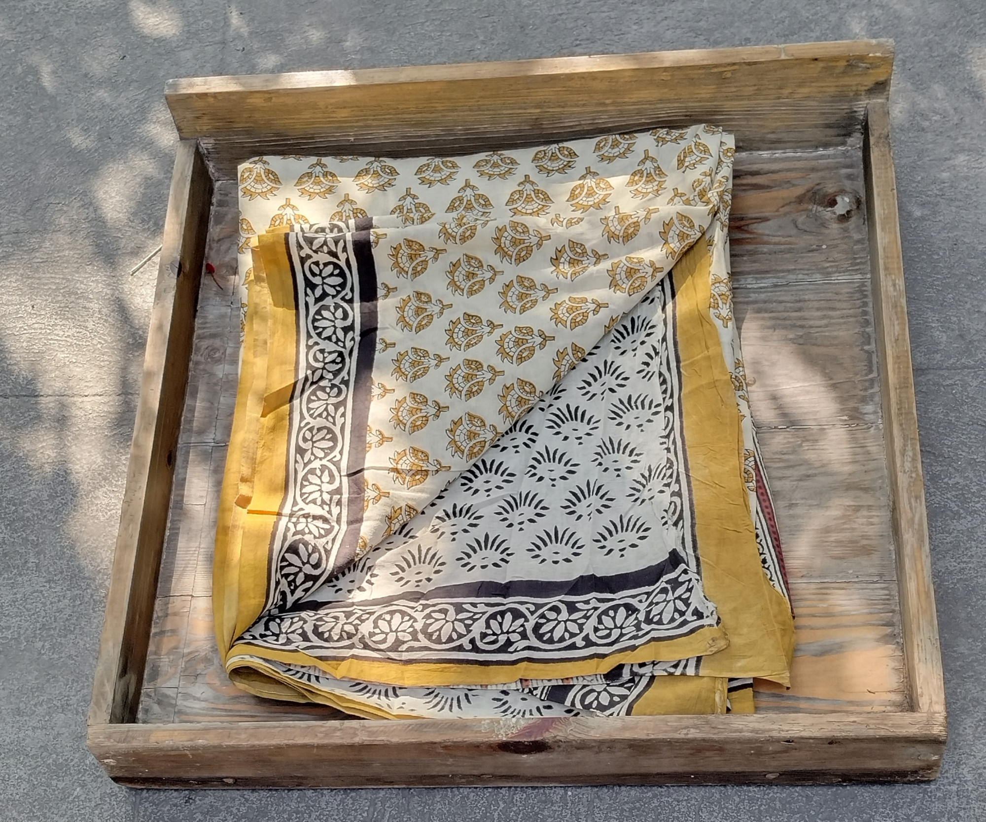 Handblock Print Mul Cotton Saree