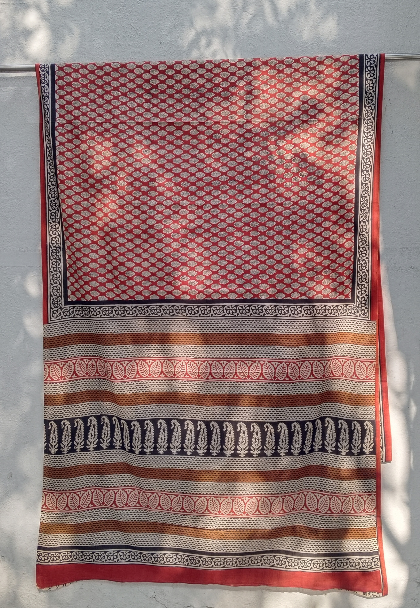 Handblock Print Mul Cotton Saree