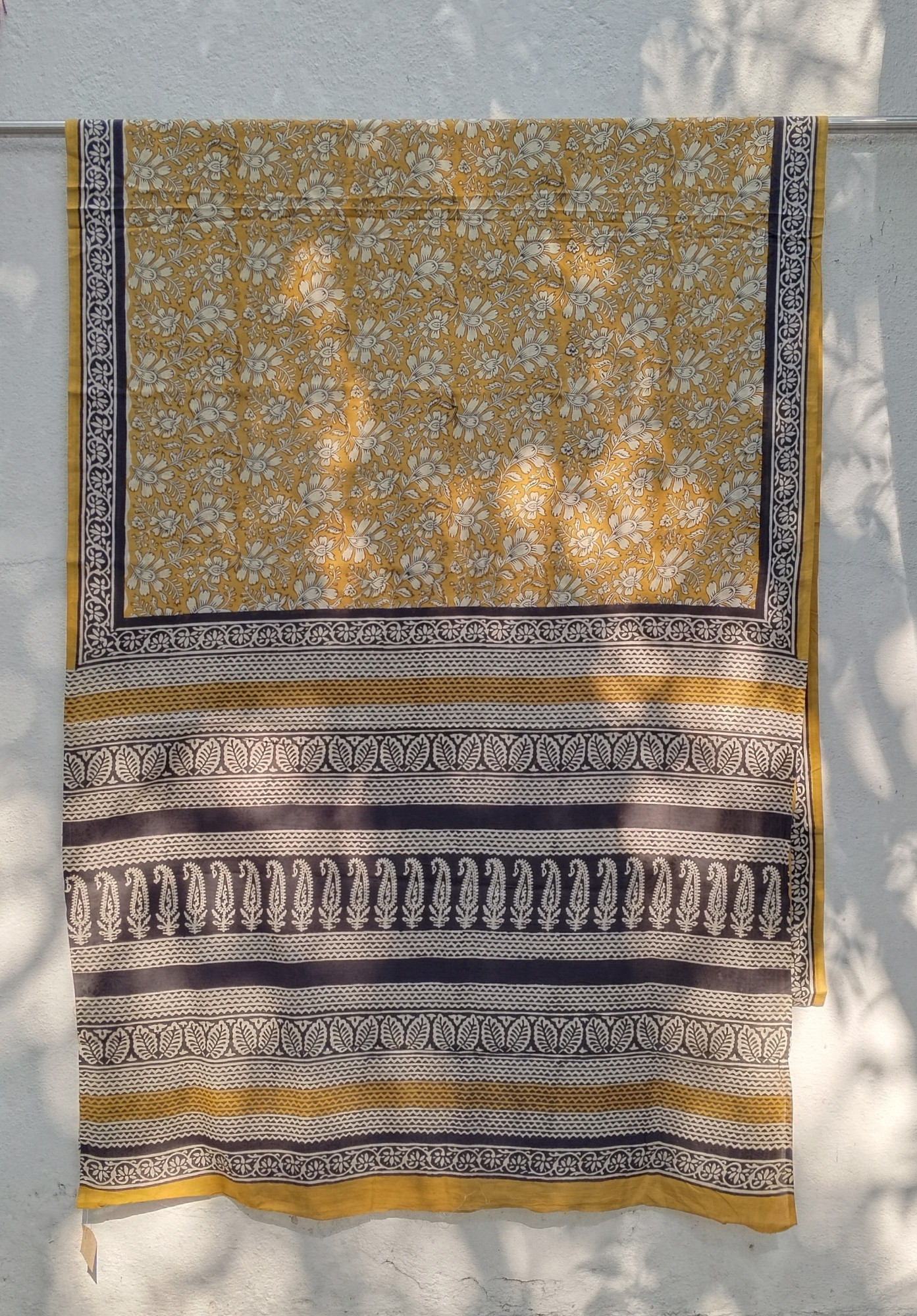 Handblock Print Mul Cotton Saree