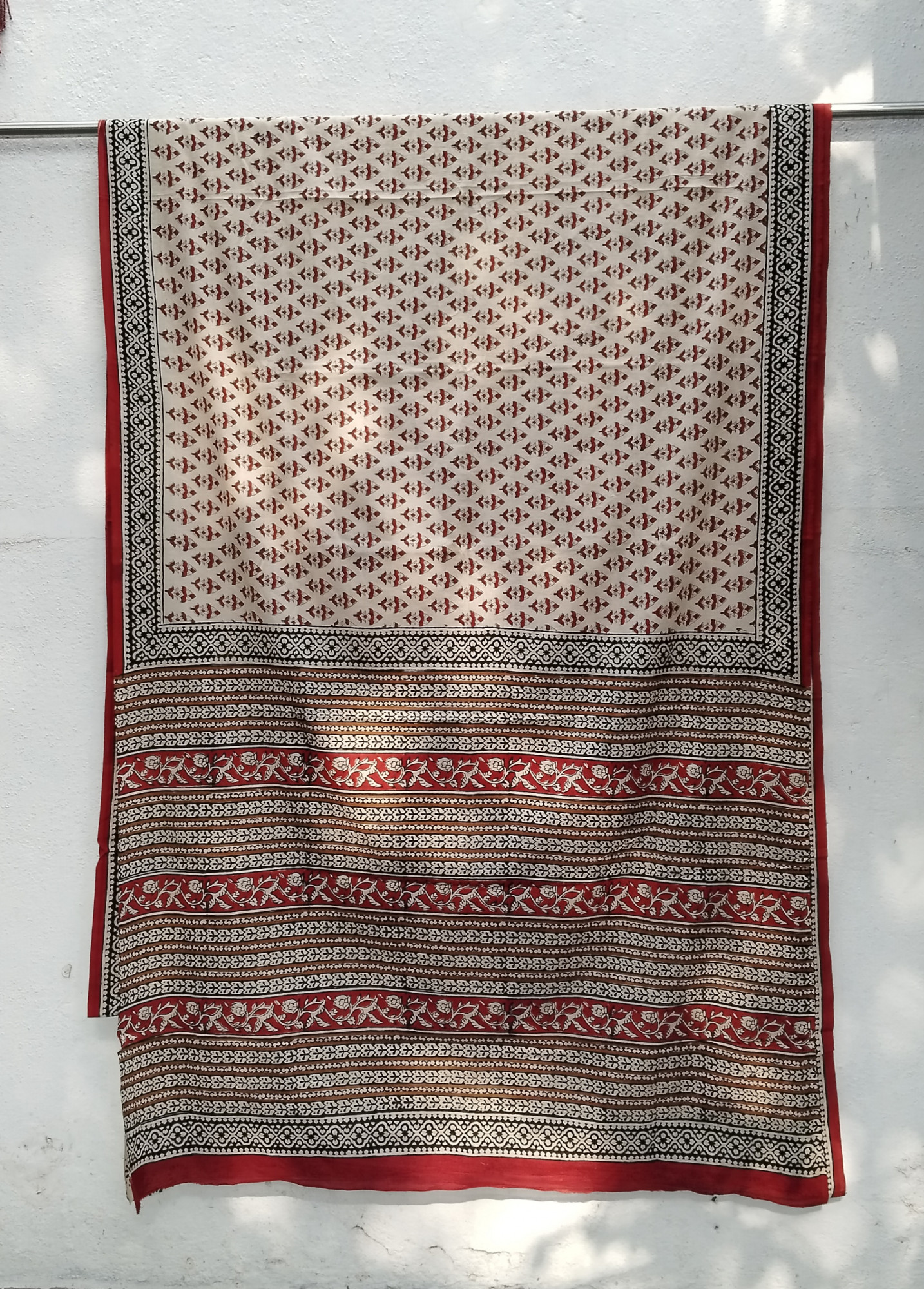 Handblock Print Mul Cotton Saree