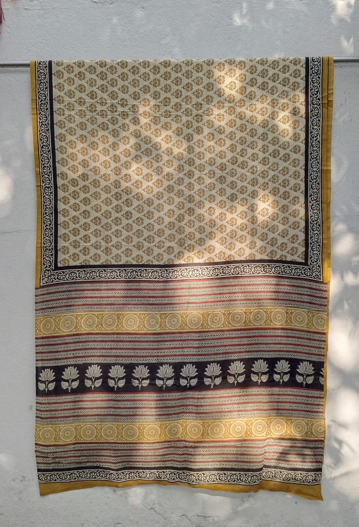 Handblock Print Mul Cotton Saree