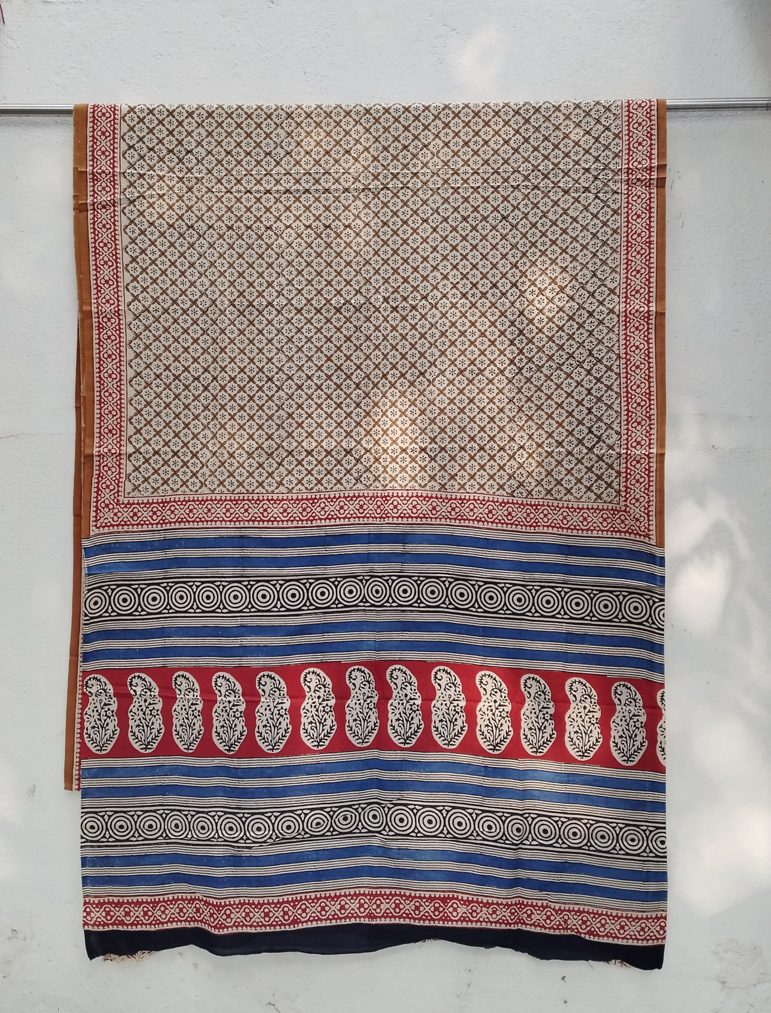 Handblock Print Mul Cotton Saree