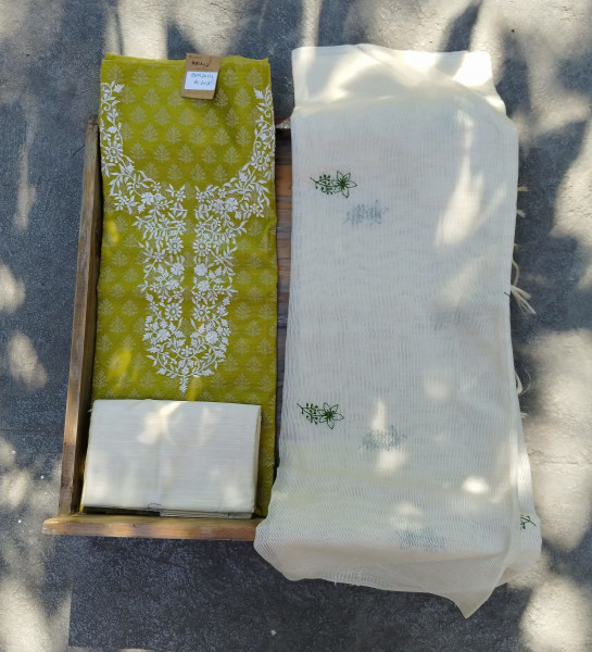 Chanderi Unstitched Dress Material