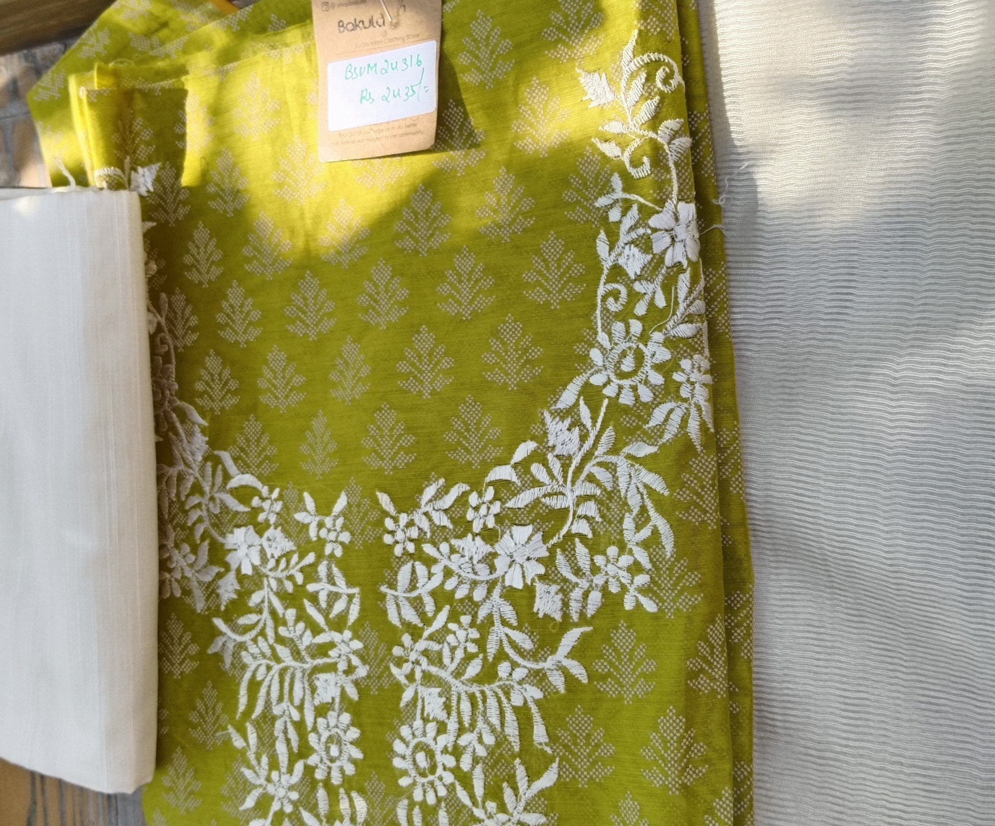 Chanderi Unstitched Dress Material