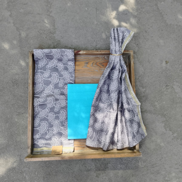 Chanderi Unstitched Dress Material