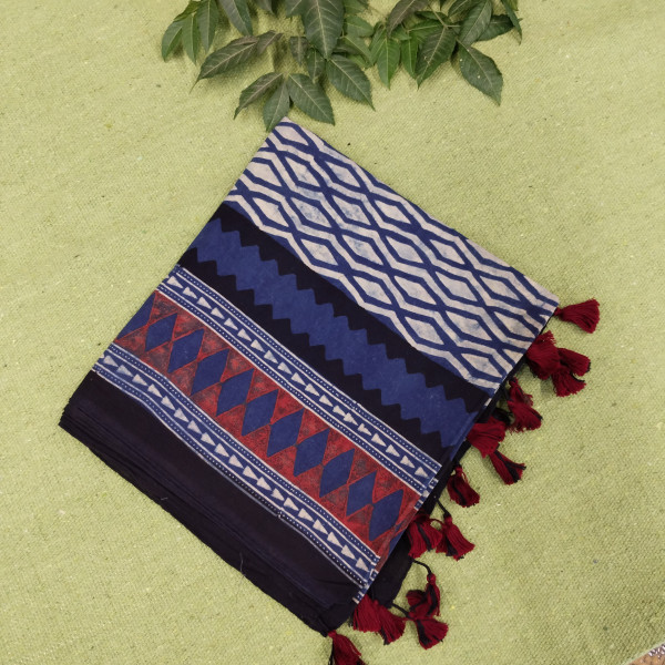 Ajakh Print Cotton  Stole