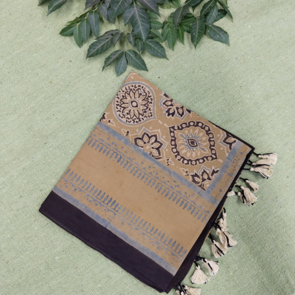 Ajakh Print Cotton  Stole