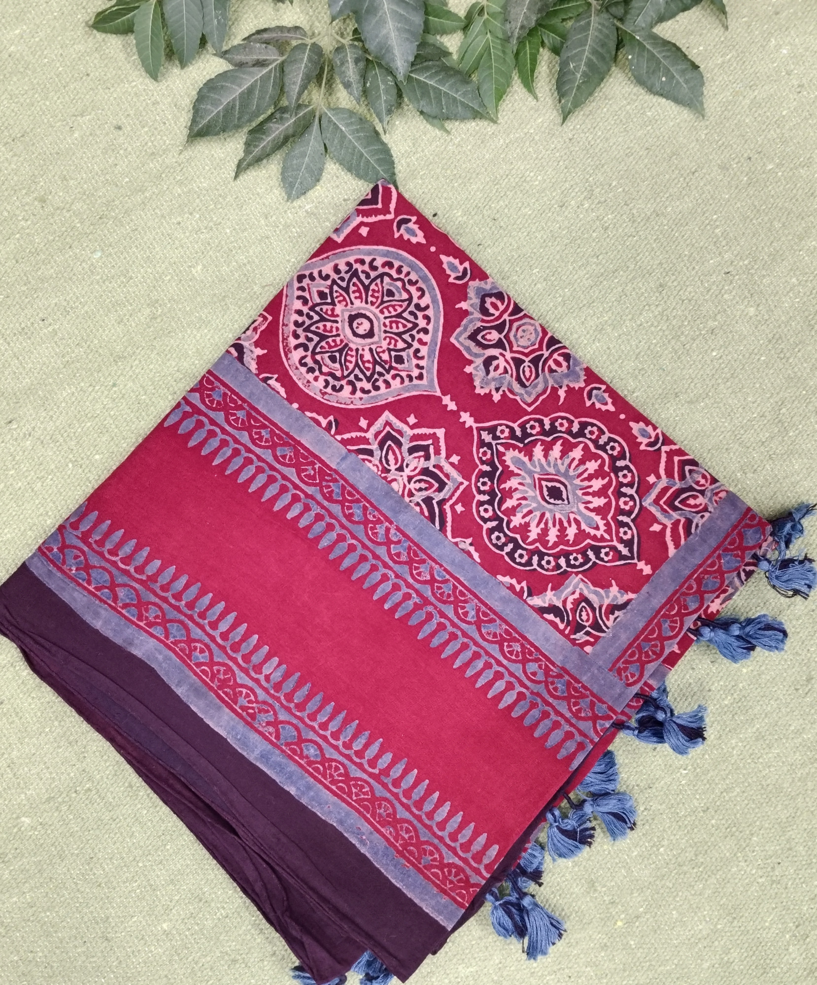 Ajakh Print Cotton Stole