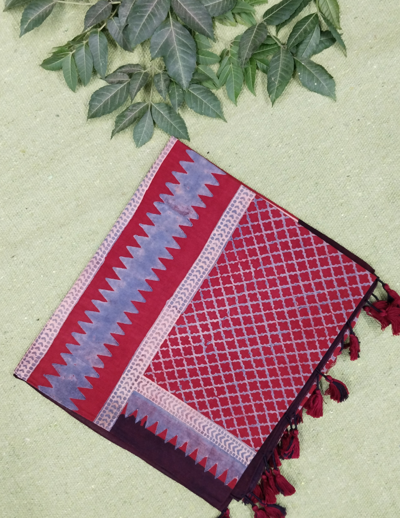 Ajakh Print Cotton  Stole