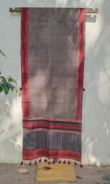 Ajakh Print Cotton  Stole