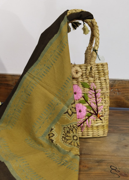 Ajakh Print Cotton  Stole