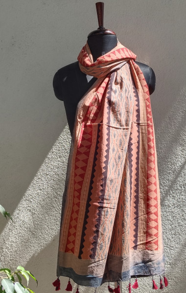 Ajakh Print Cotton  Stole