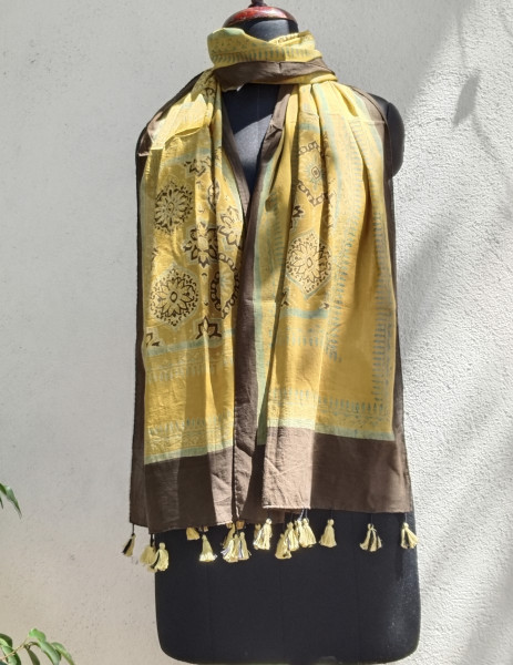 Ajakh Print Cotton  Stole