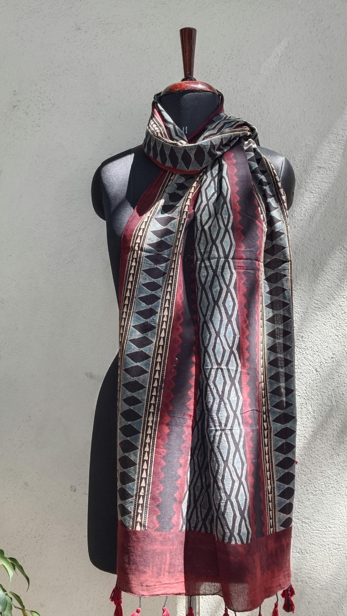 Ajakh Print Cotton Stole