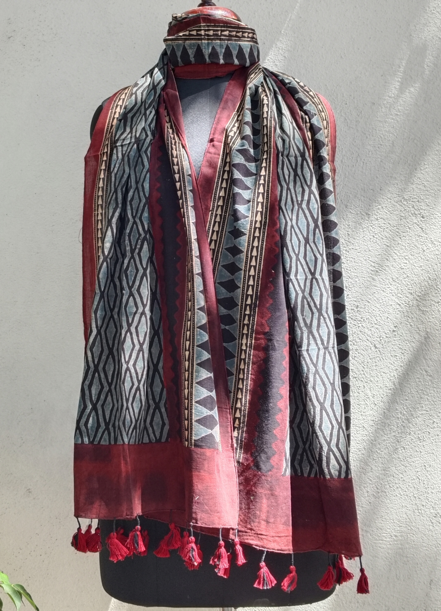Ajakh Print Cotton Stole