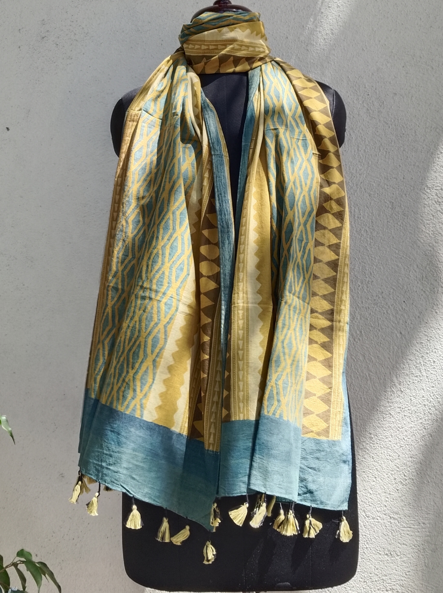 Ajakh Print Cotton Stole