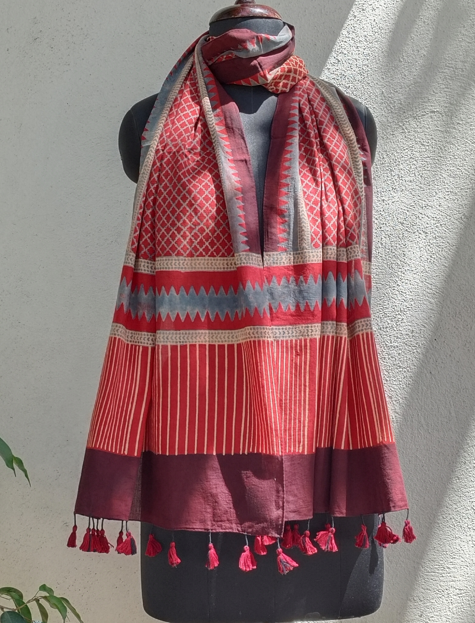 Ajakh Print Cotton  Stole