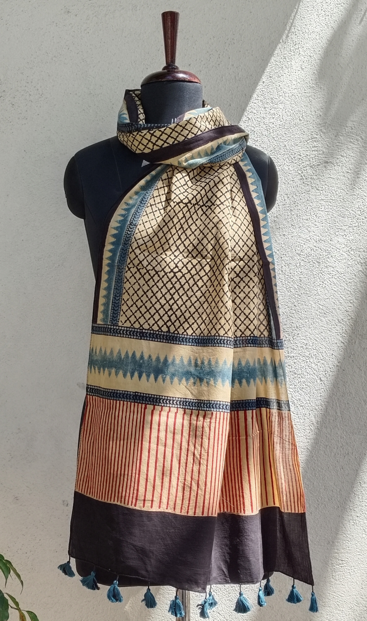 Ajakh Print Cotton Stole