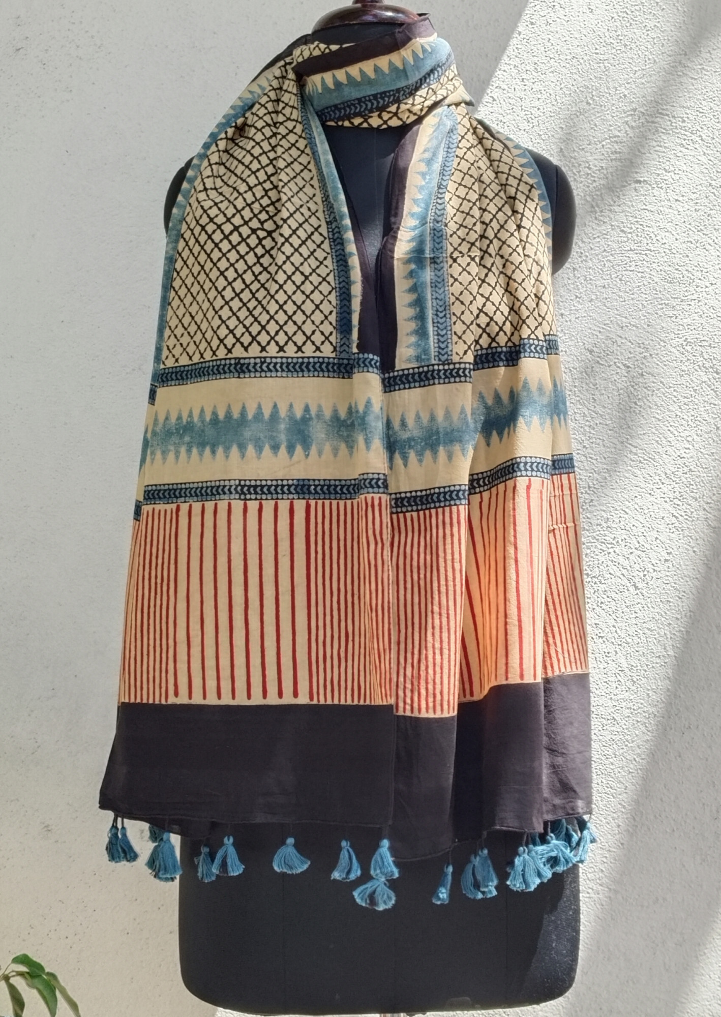 Ajakh Print Cotton Stole