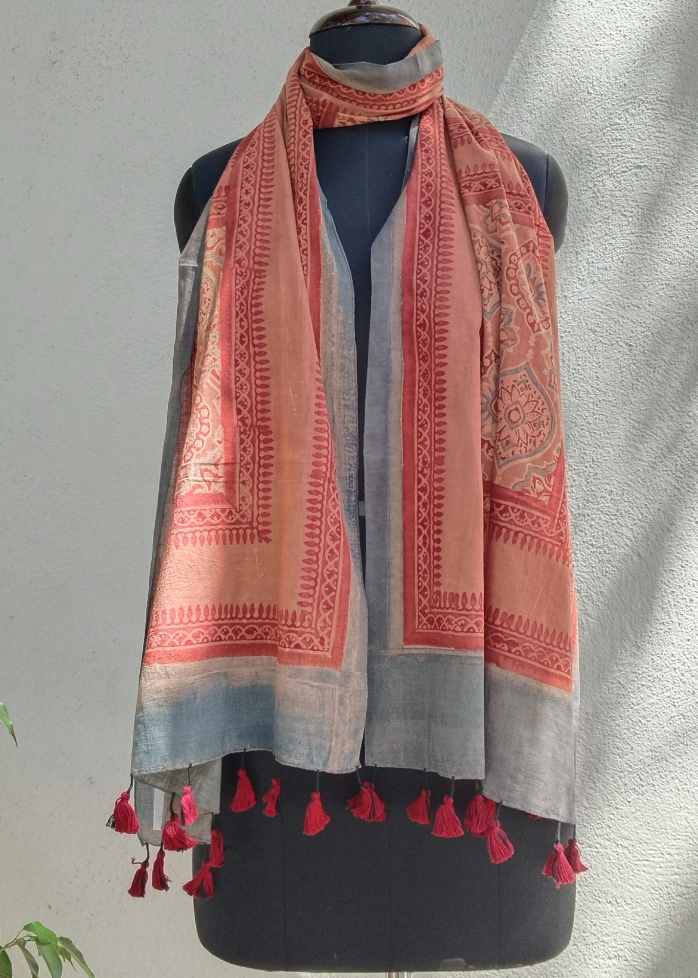 Ajakh Print Cotton Stole