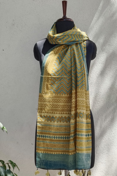 Ajakh Print Cotton  Stole