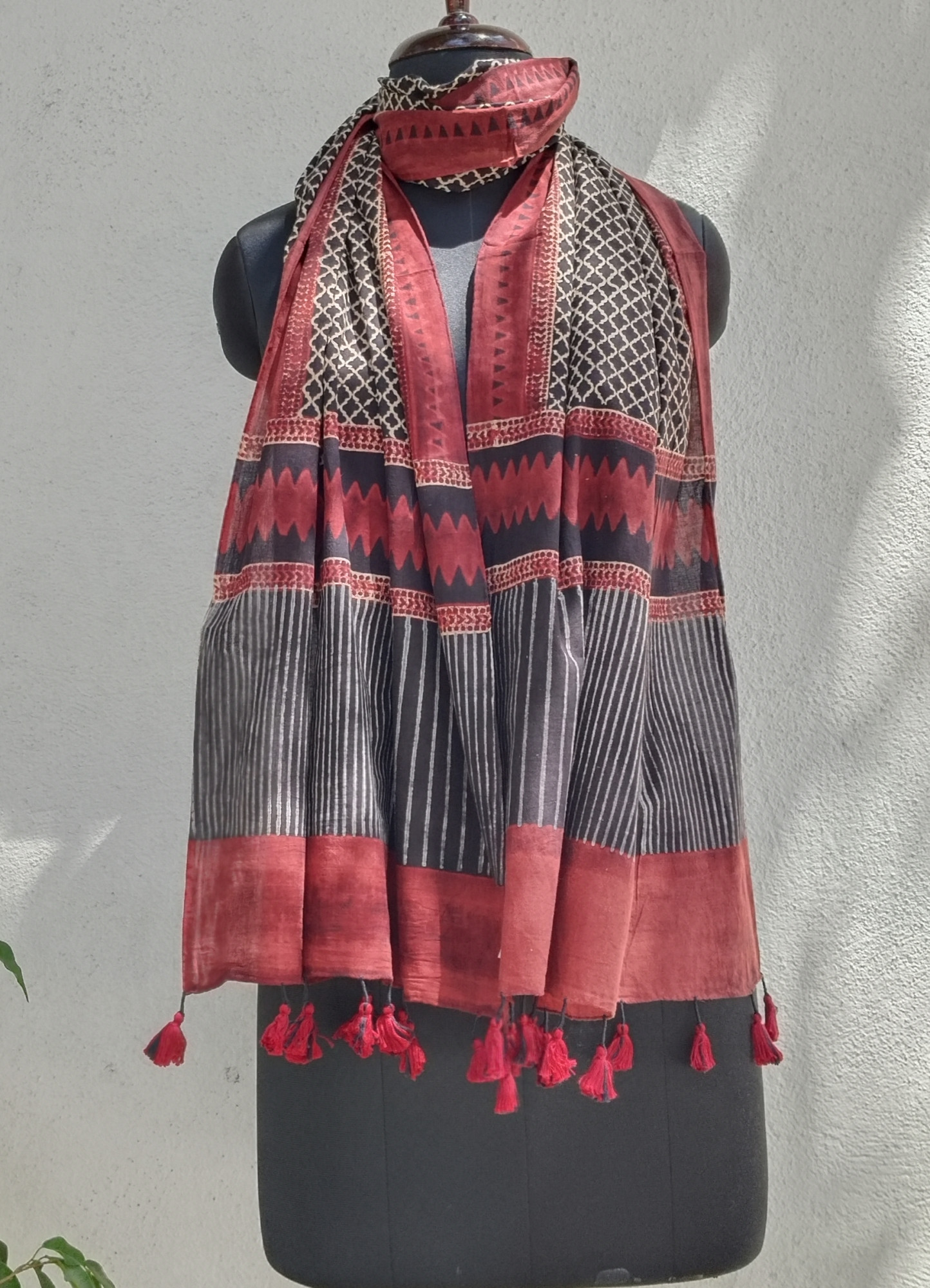Ajakh Print Cotton Stole