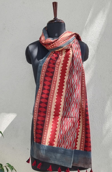 Ajakh Print Cotton  Stole