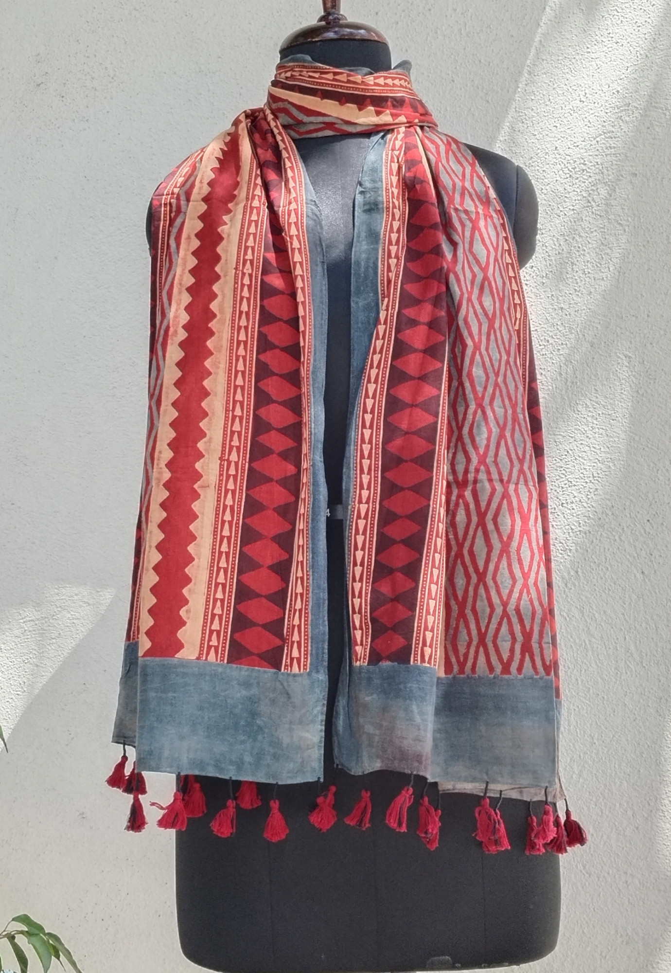 Ajakh Print Cotton Stole
