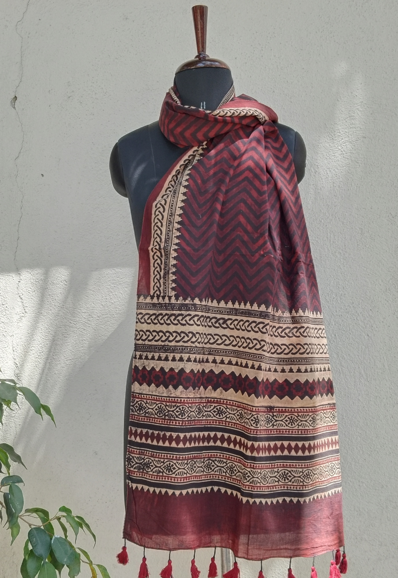 Ajakh Print Cotton Stole