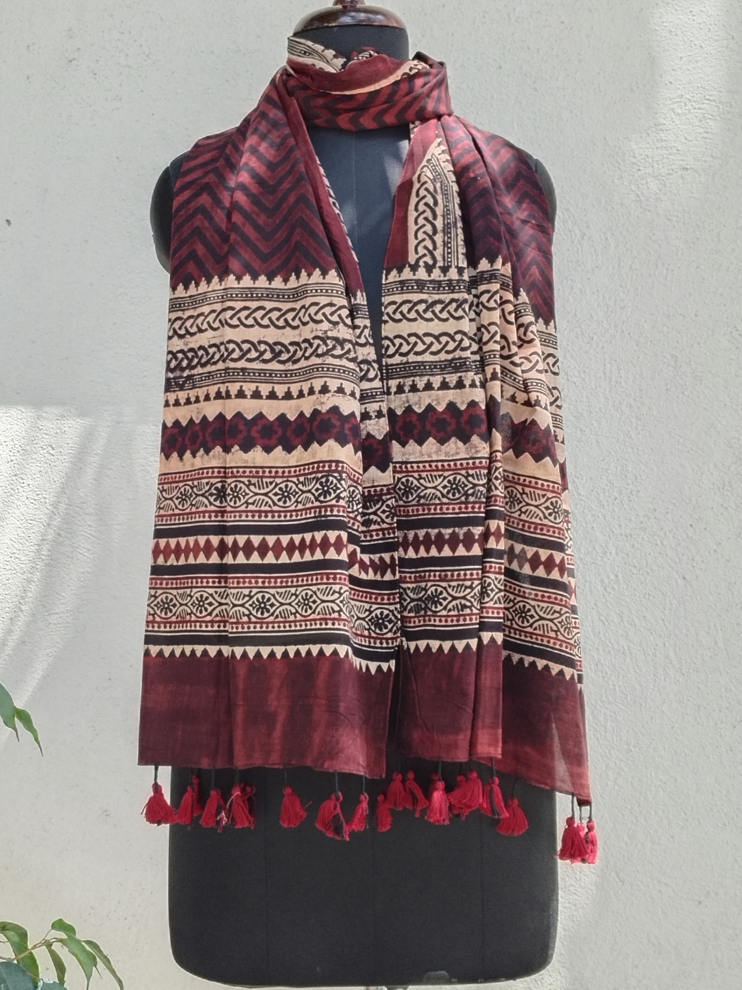 Ajakh Print Cotton Stole