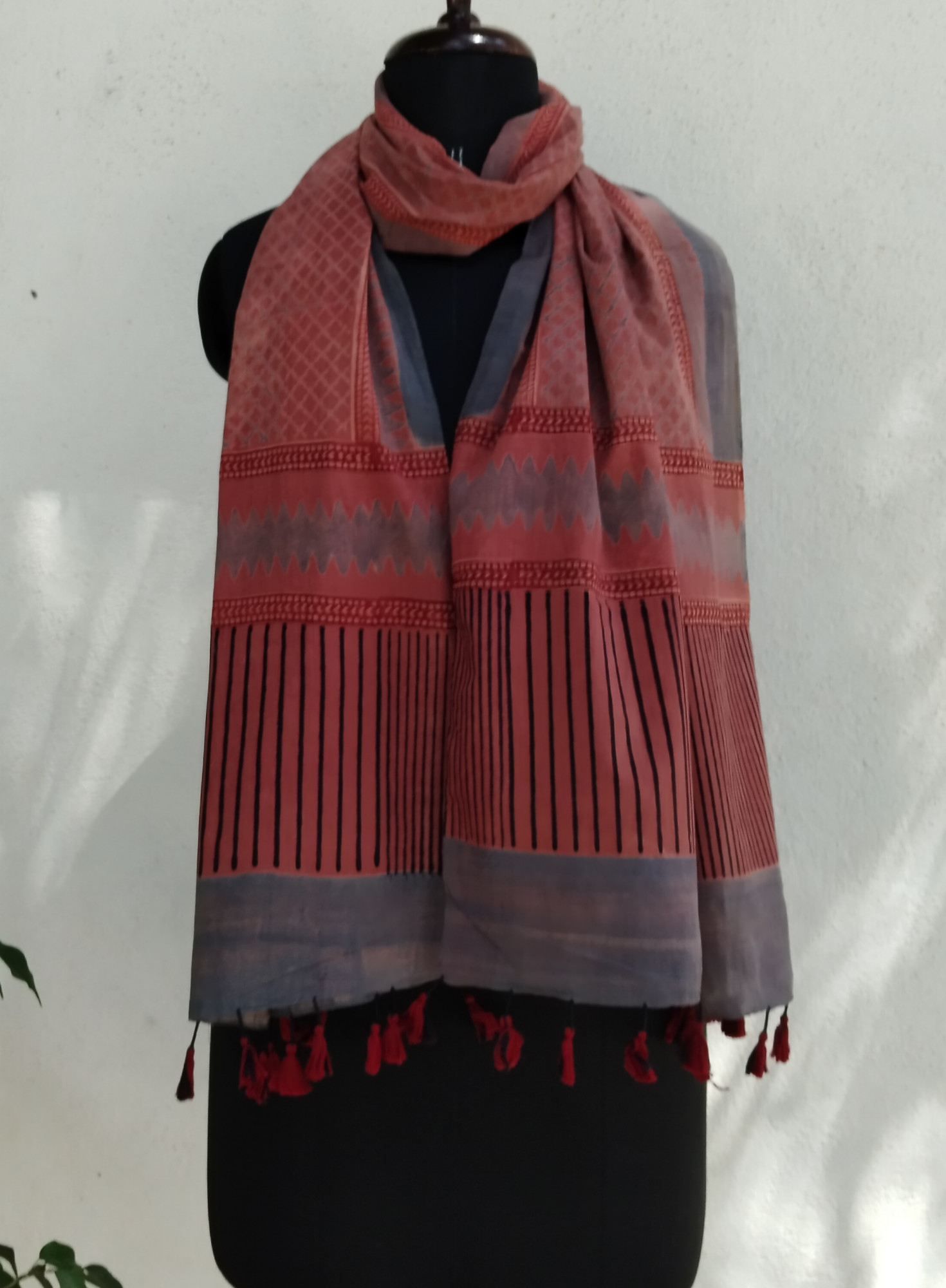 Ajakh Print Cotton Stole
