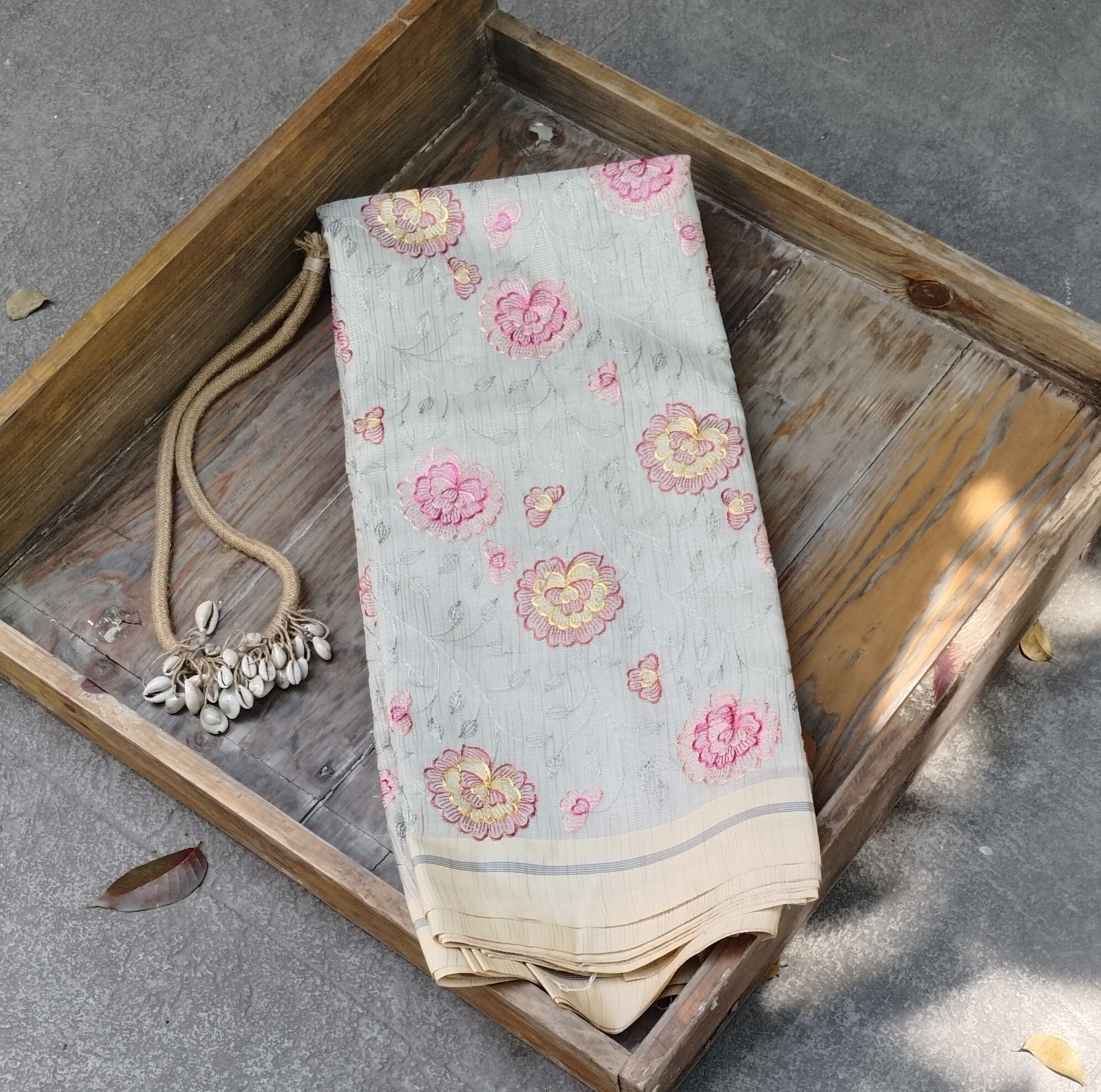 Floral Embroidery Kota Cotton