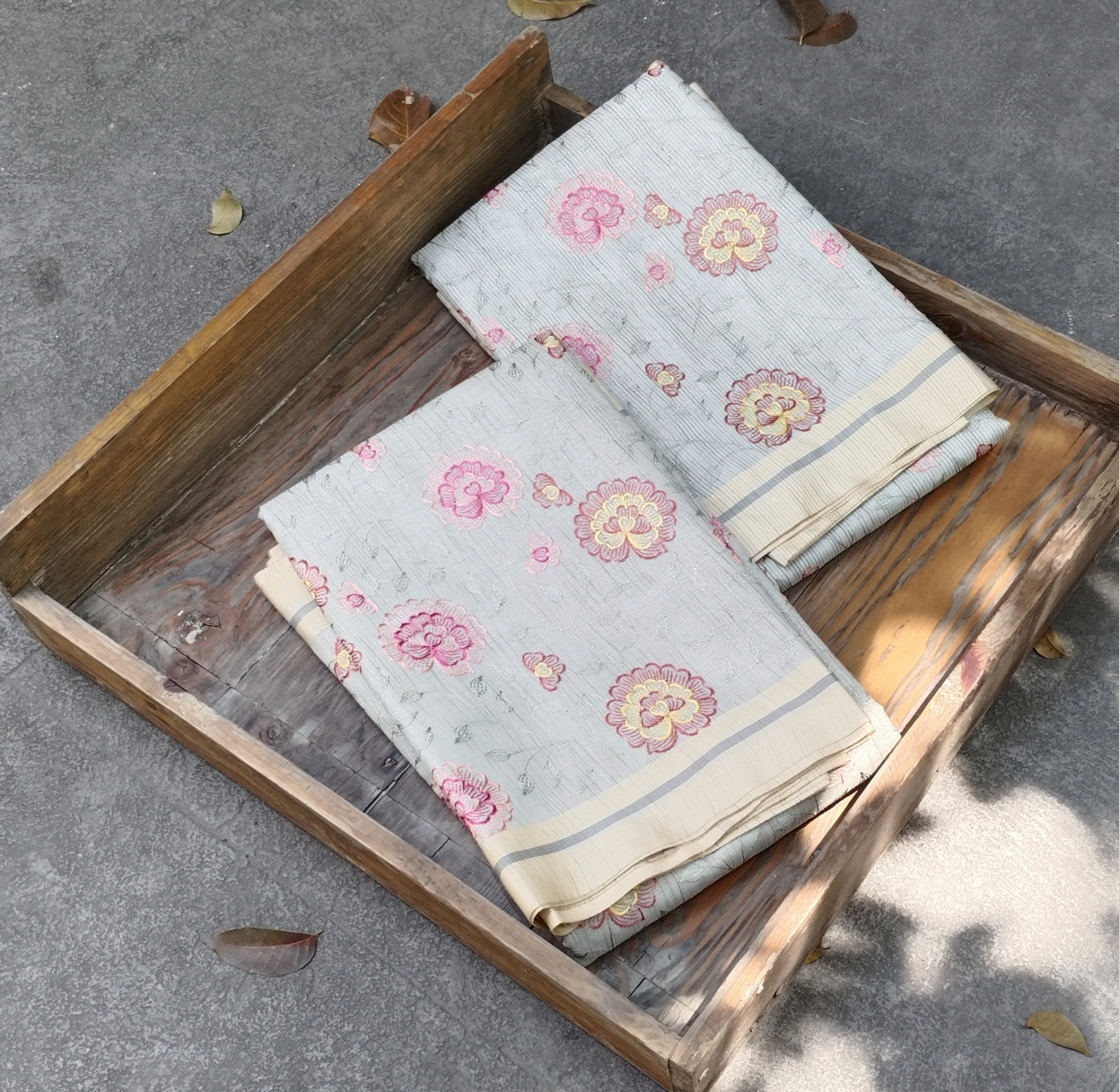 Floral Embroidery Kota Cotton