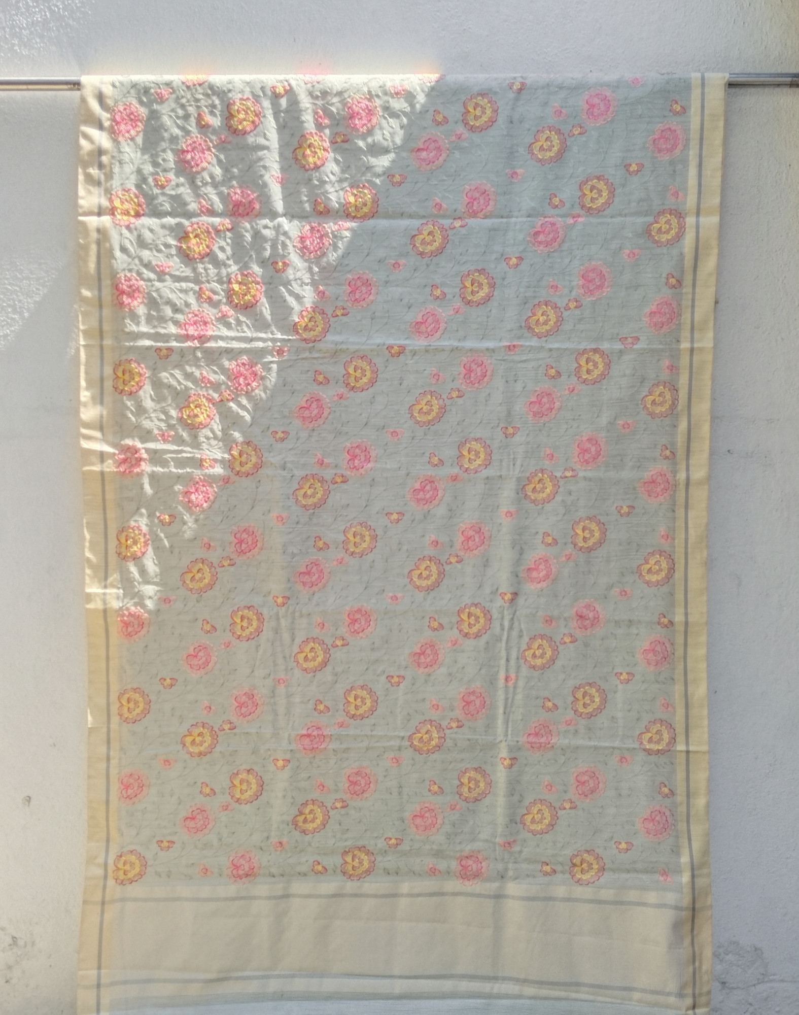 Floral Embroidery Kota Cotton