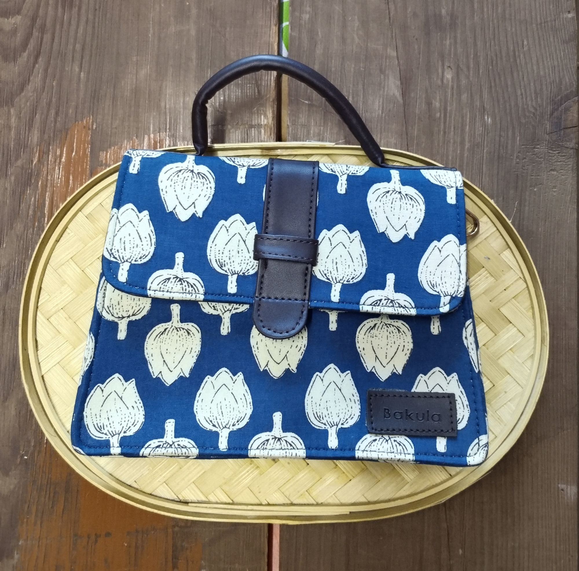 Fabric Box hand Bag