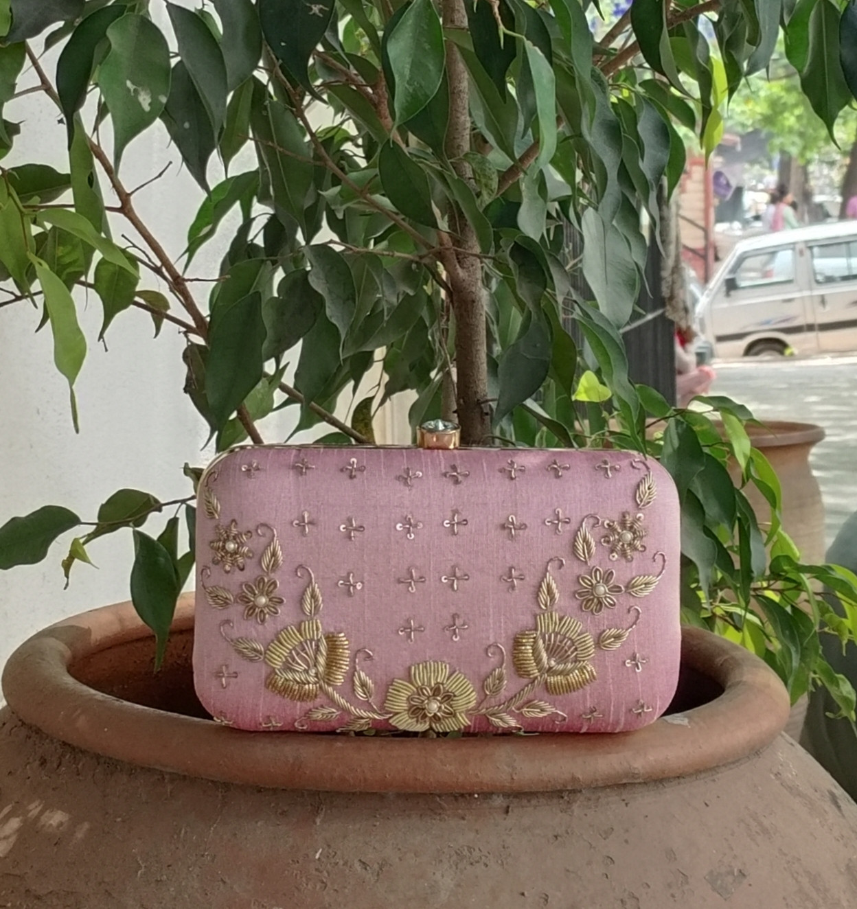 Hand Embroidery clutch