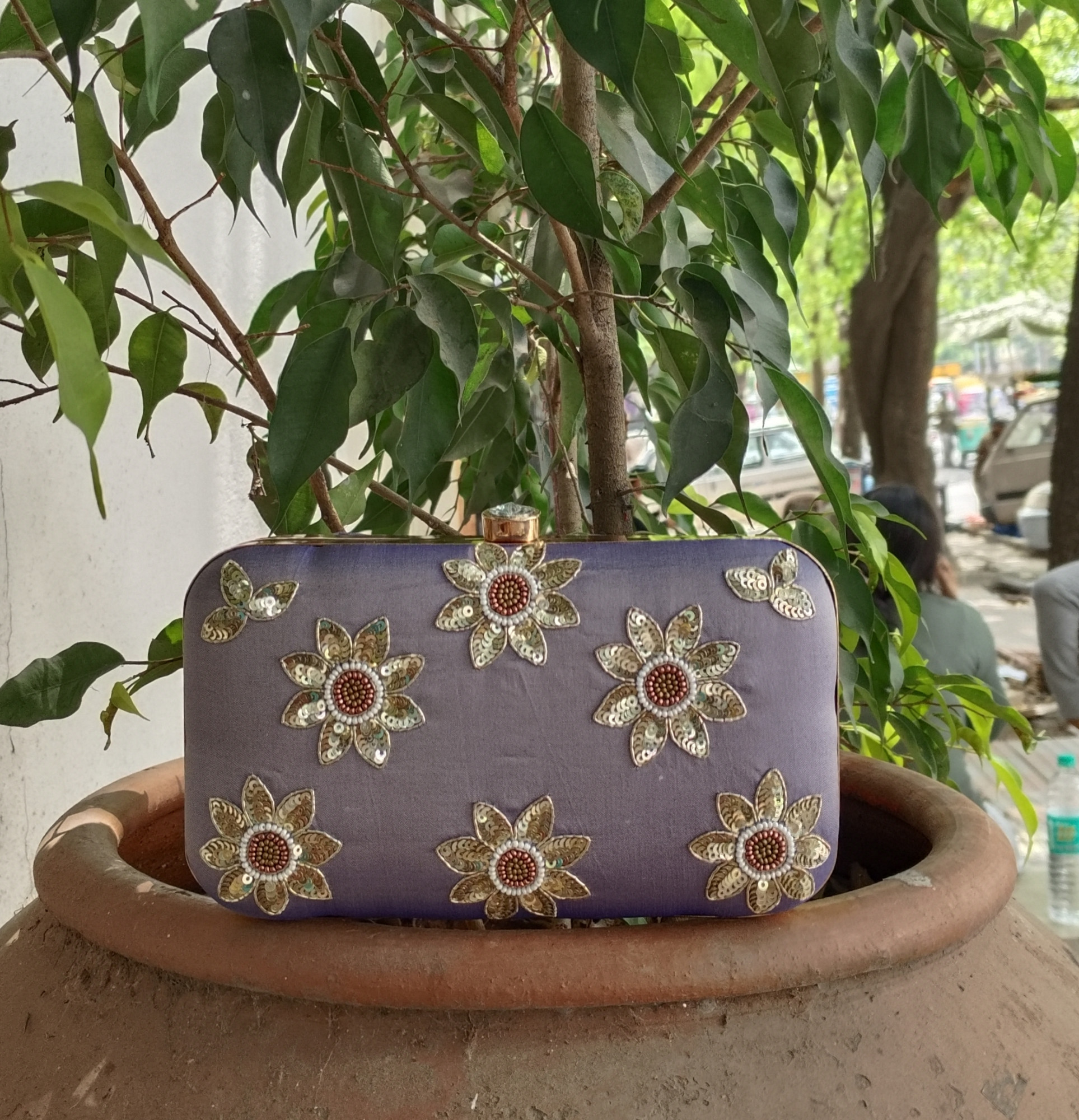 Hand Embroidery clutch