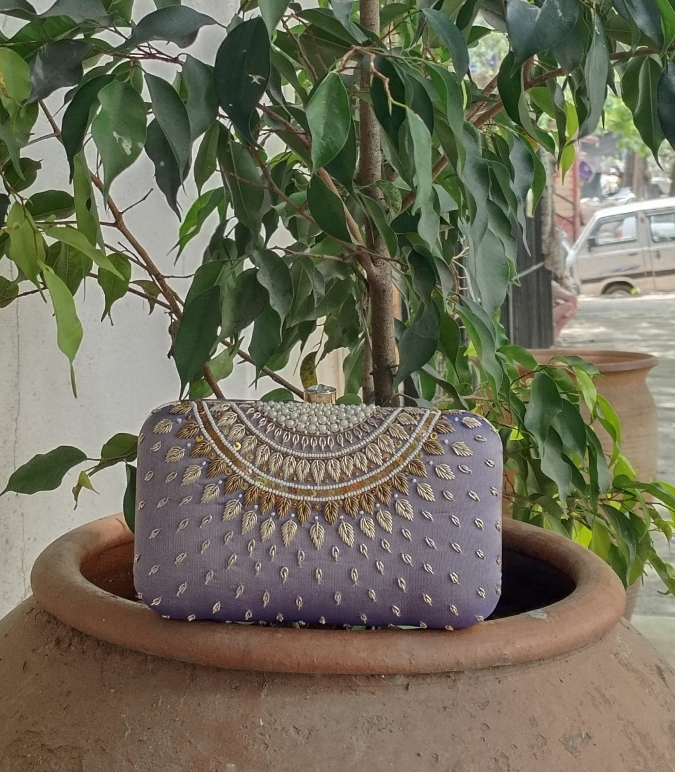 Hand Embroidery clutch