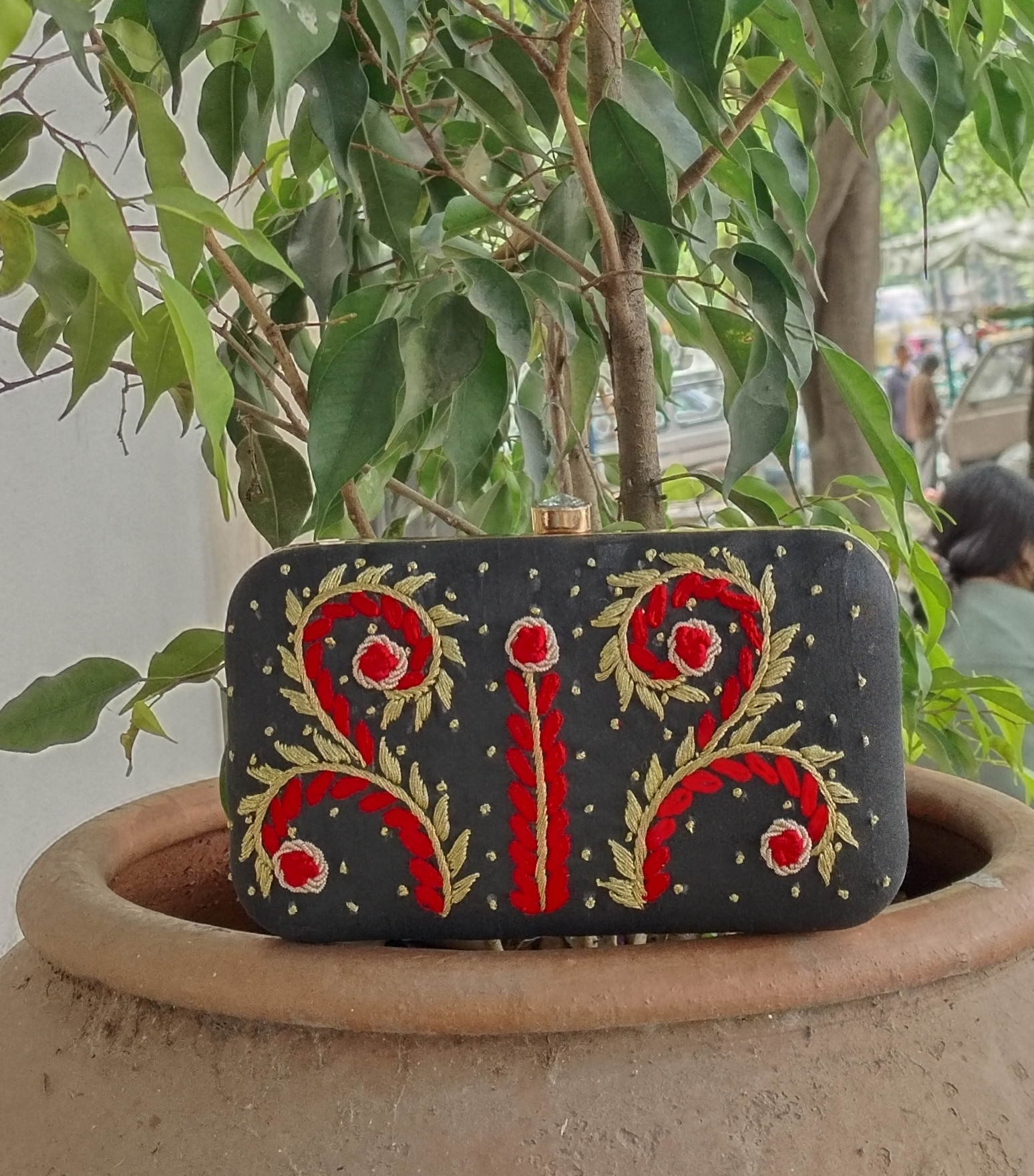 Hand Embroidery clutch