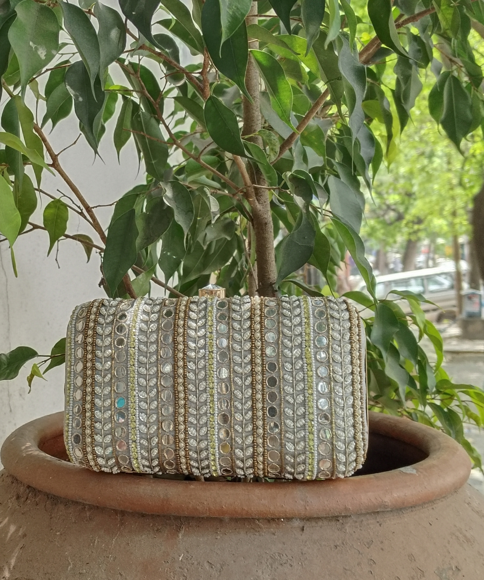 Hand Embroidery clutch