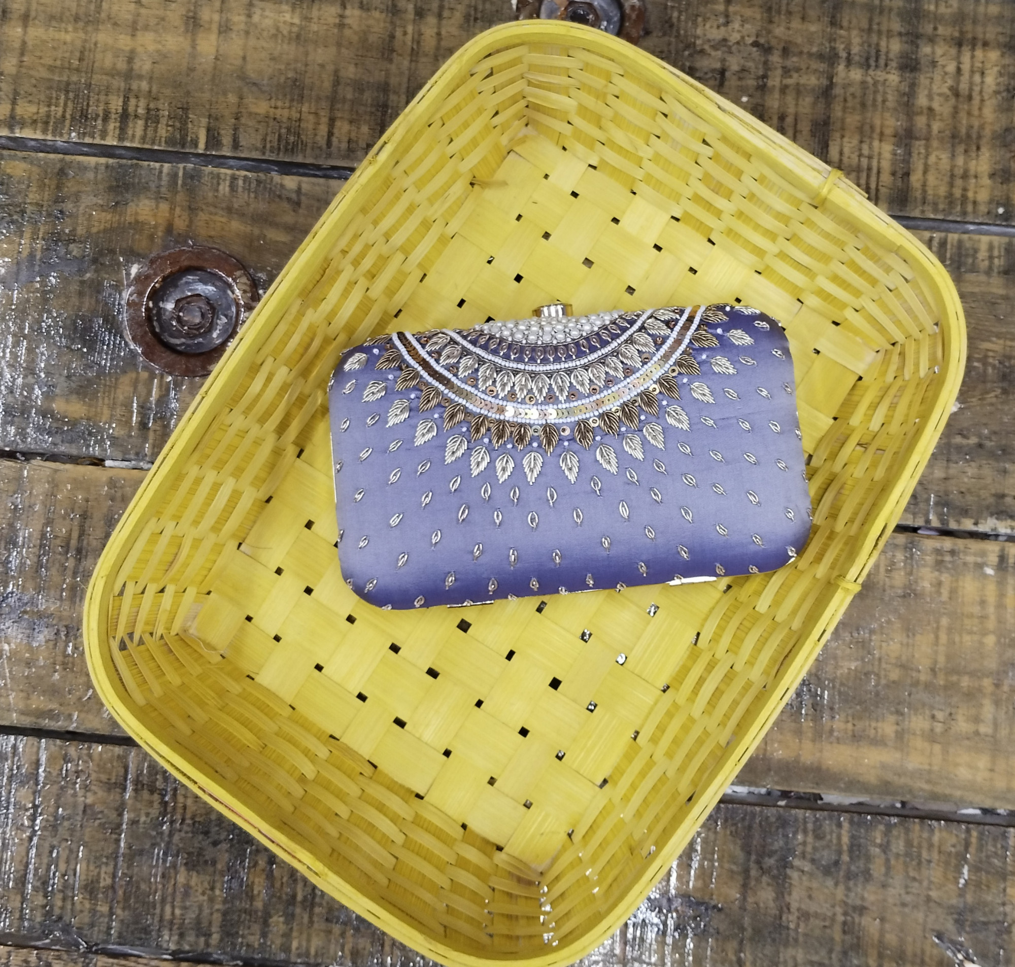 Hand Embroidery clutch