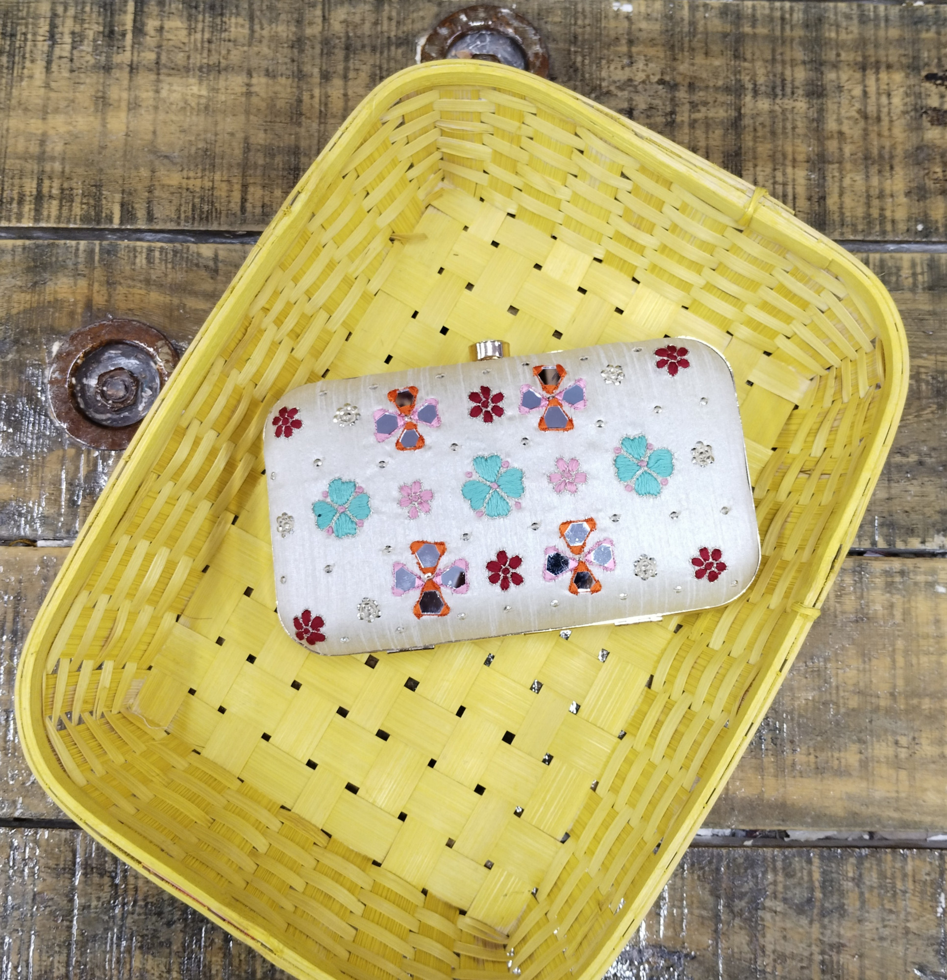 Hand Embroidery clutch