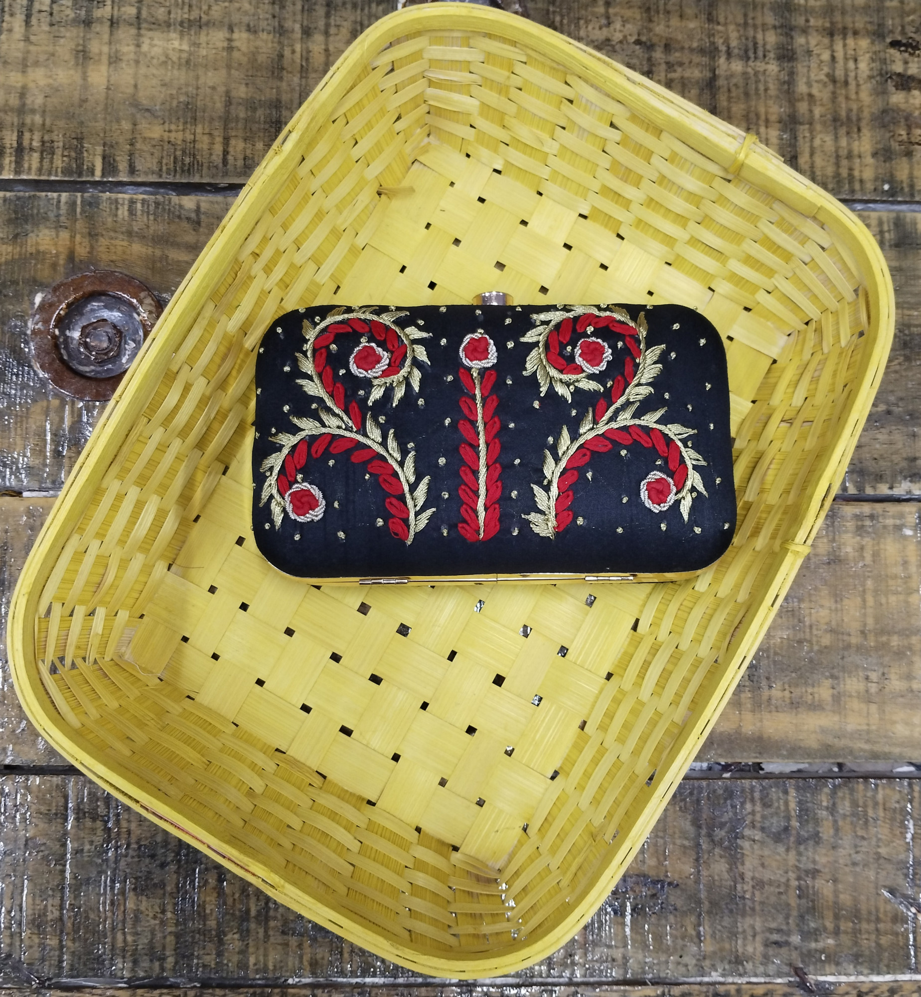 Hand Embroidery clutch