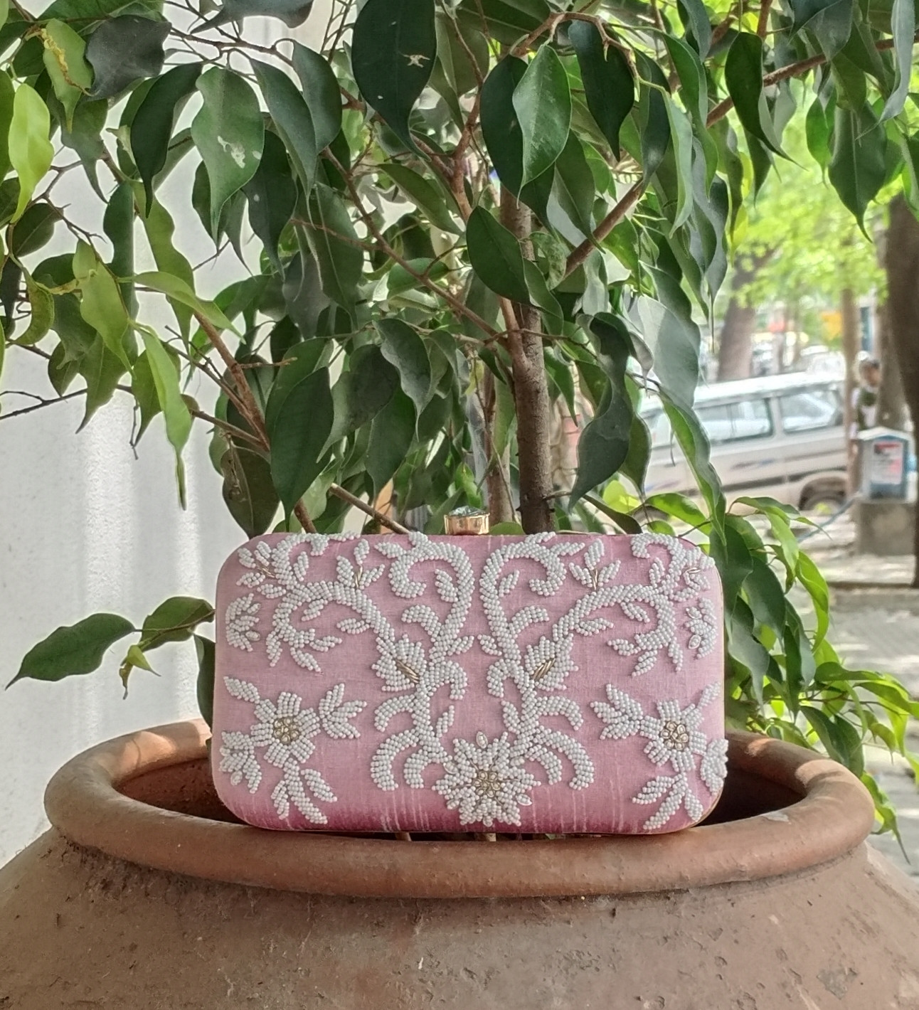 Hand Embroidery clutch