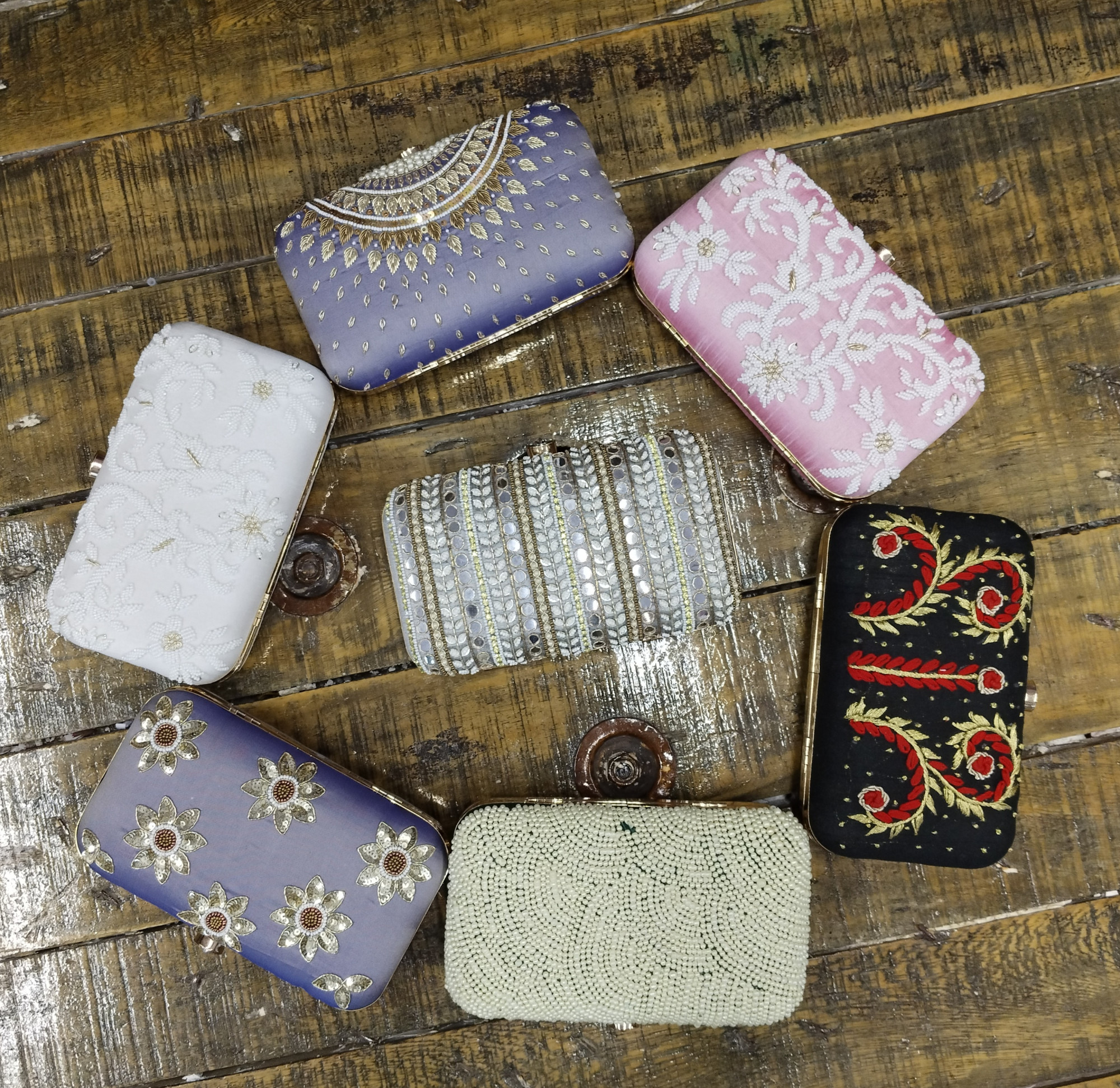 Hand Embroidery clutch