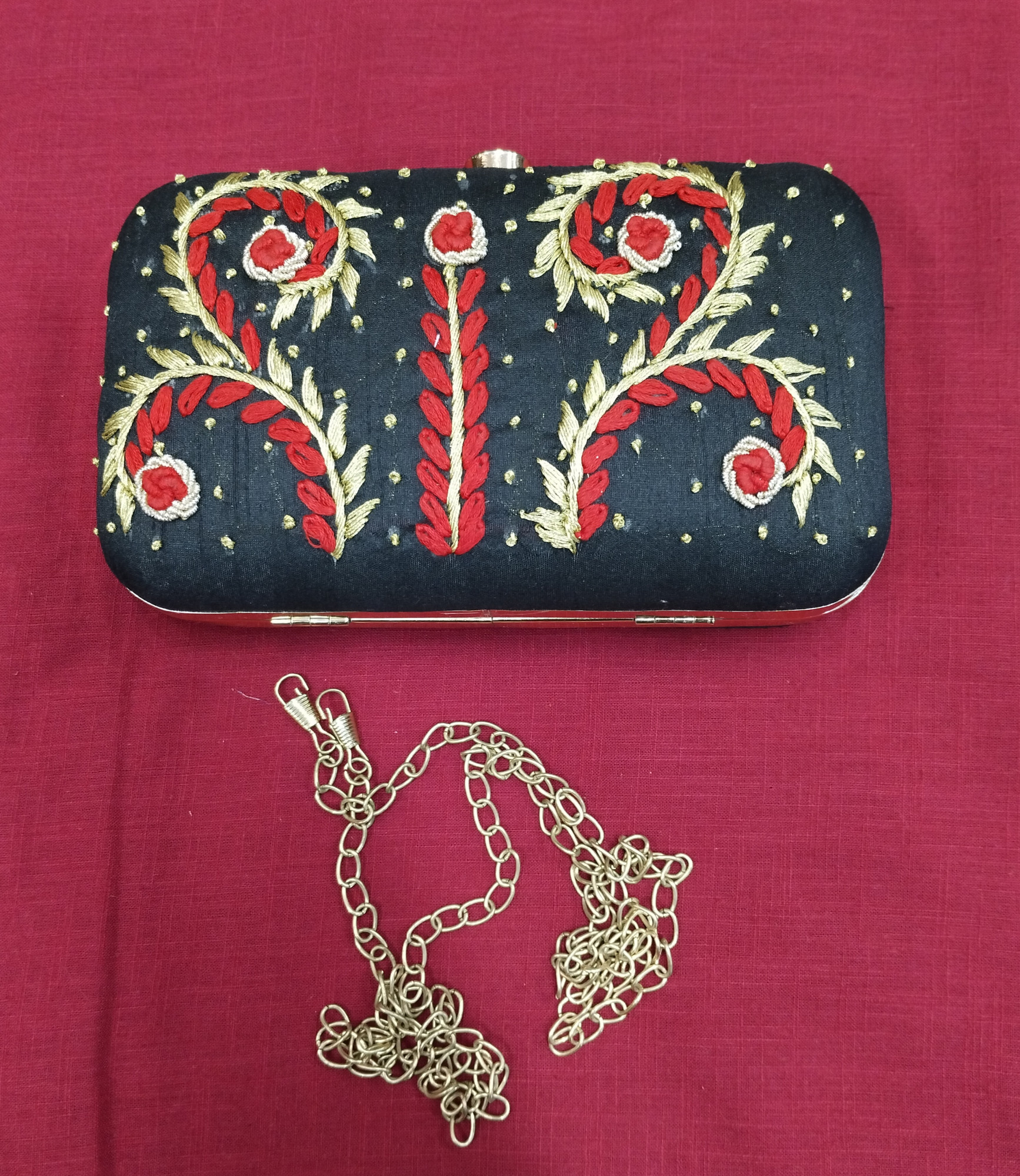 Hand Embroidery clutch