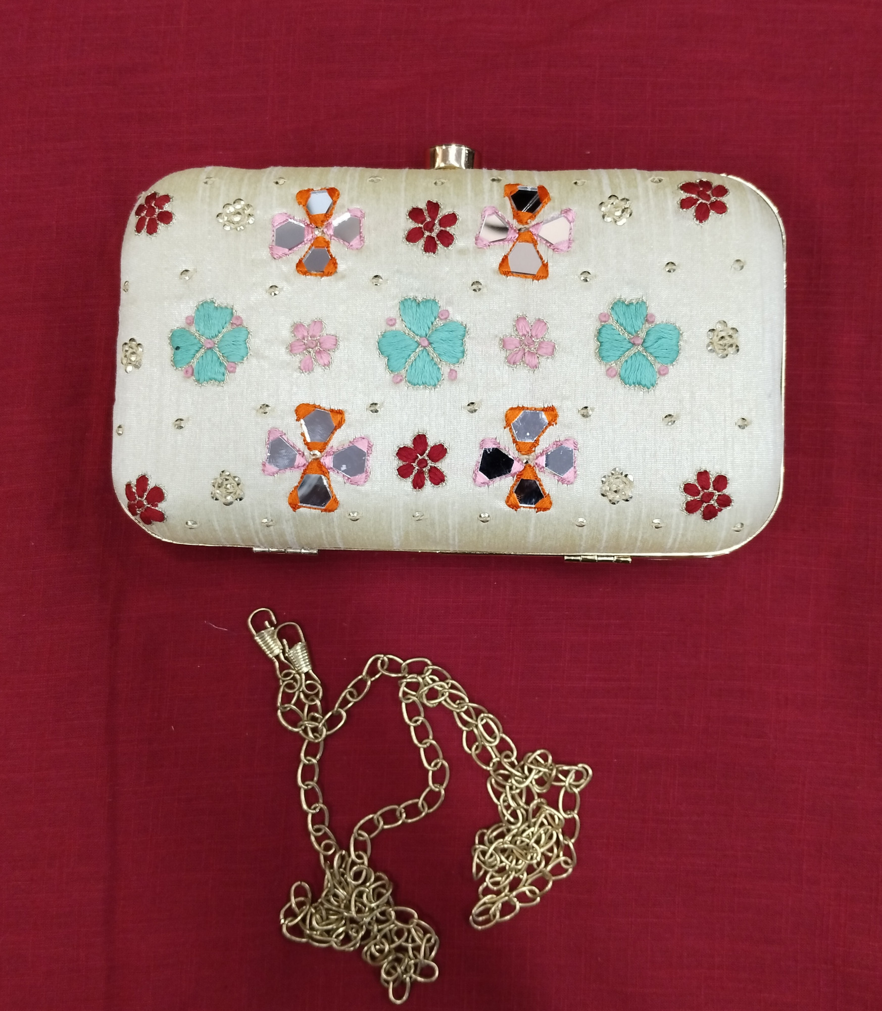 Hand Embroidery clutch
