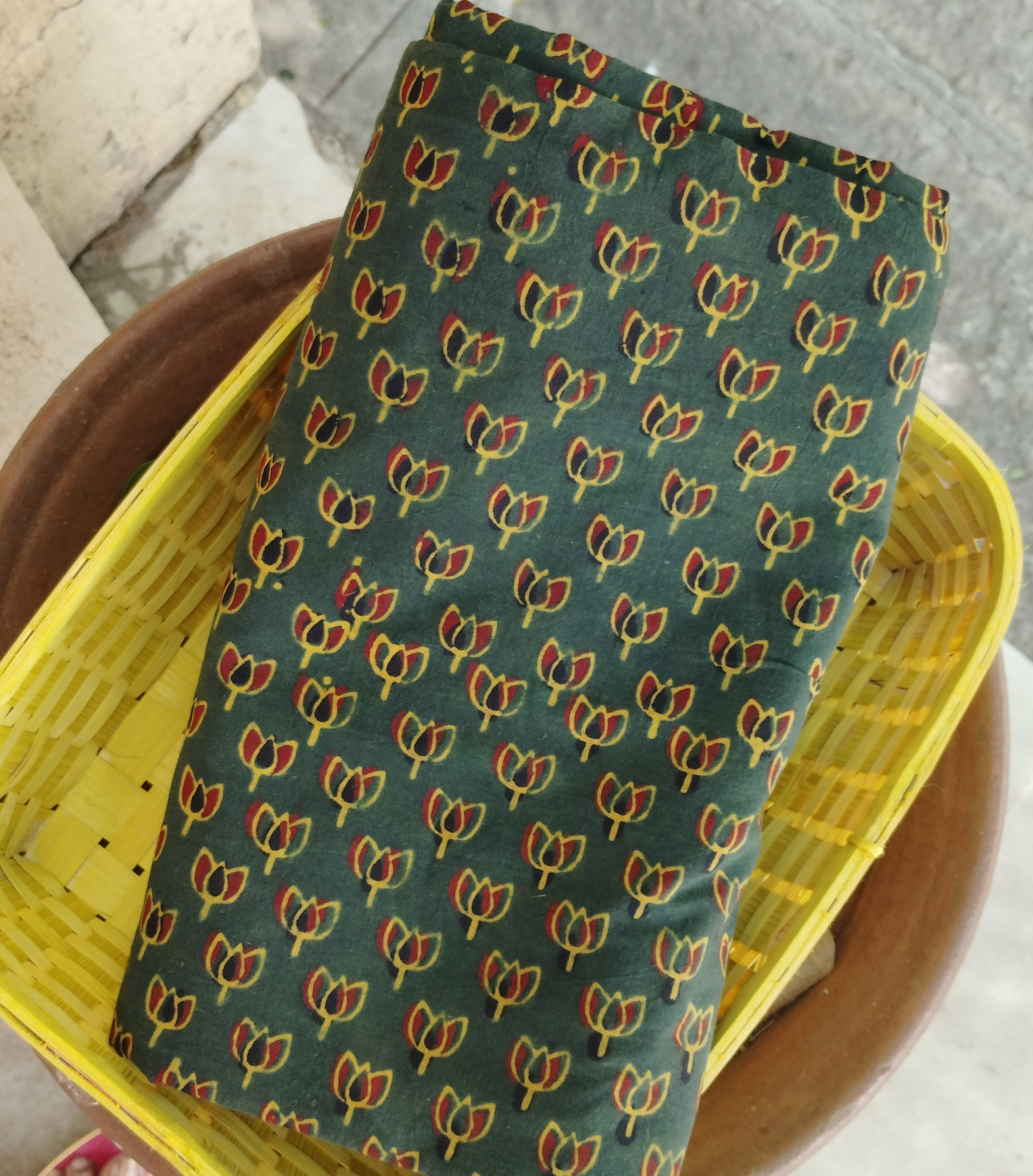 Ajrakh Print Cotton Fabric